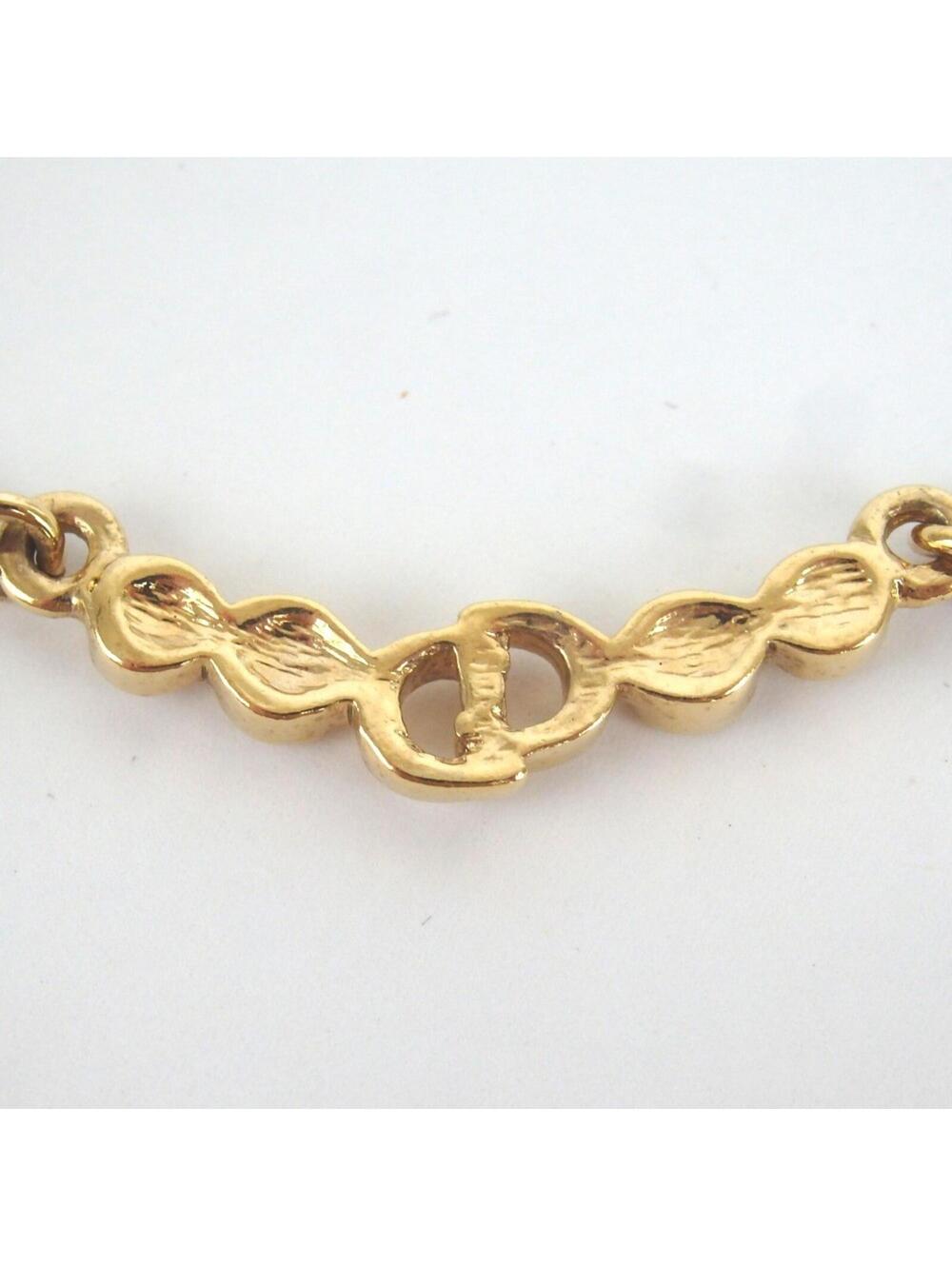 Authentic Christian Dior linestone necklace metal[Used] - Picture 5 of 9